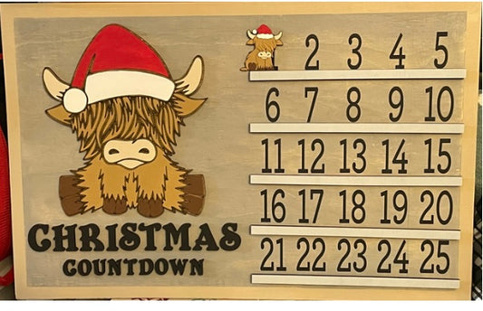 3D Cow Christmas Countdown