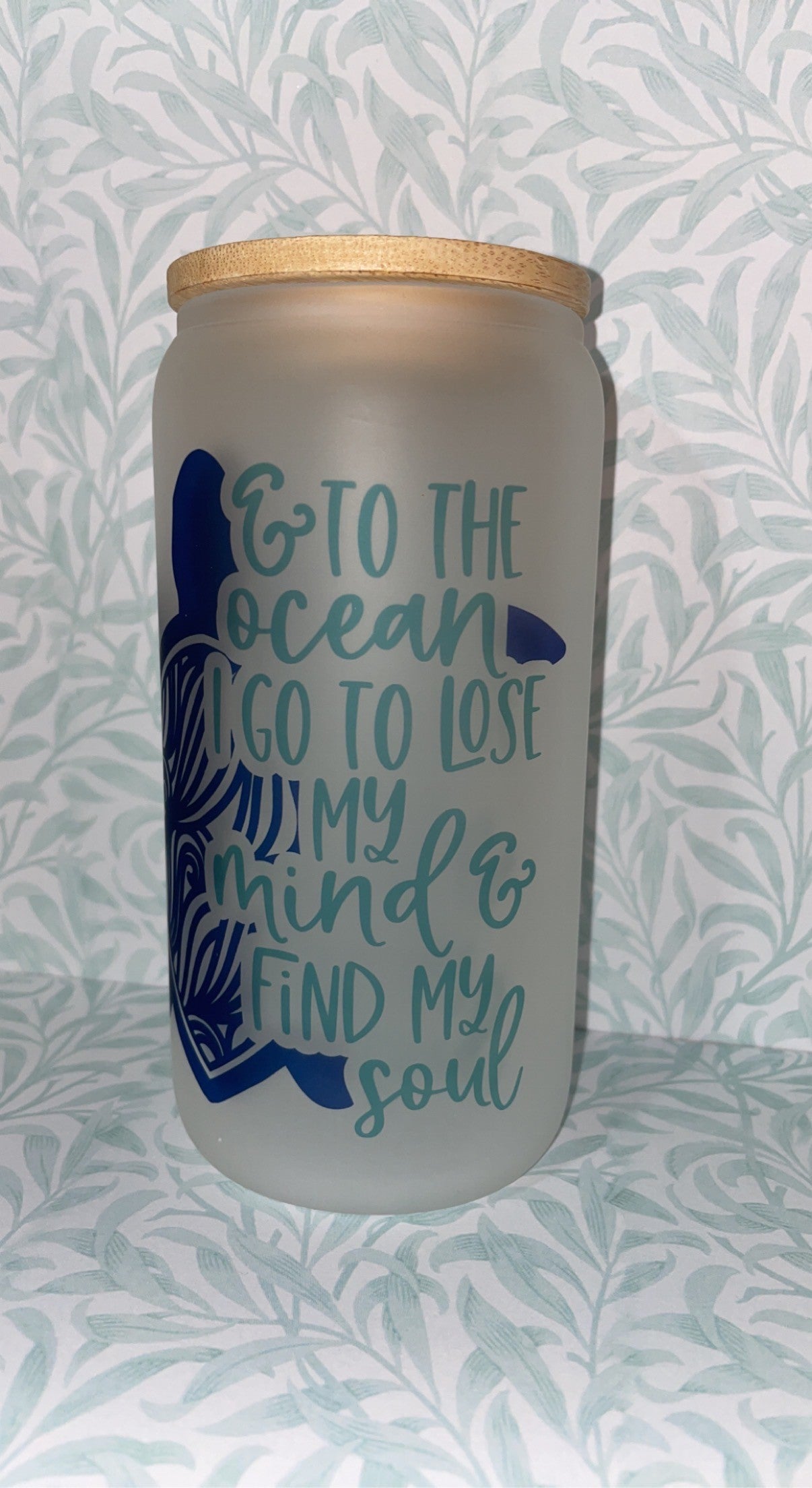 Find my Soul glass tumbler