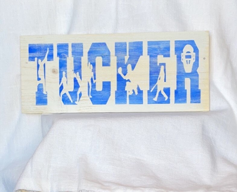 Baseball personalized name sign