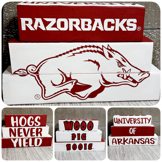 Arkansas Razorbacks block set