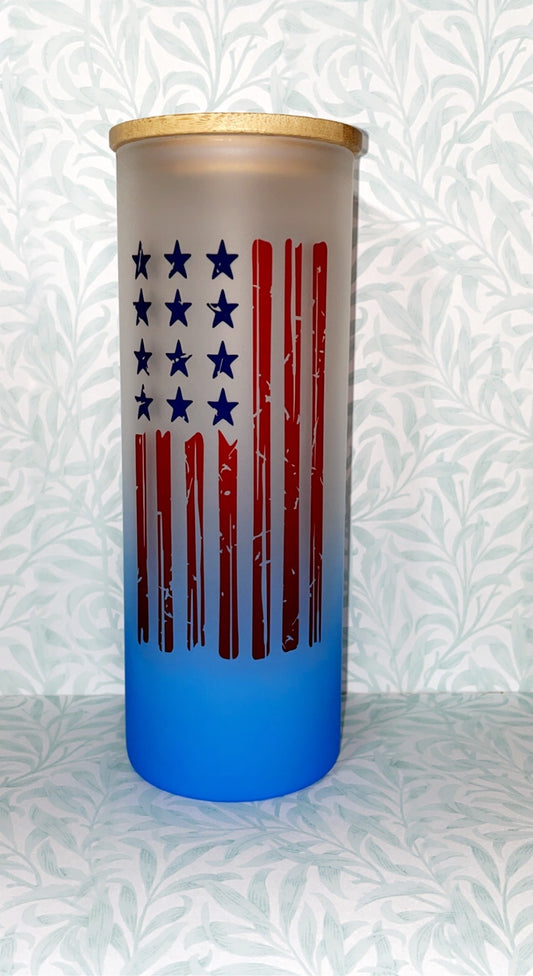 Flag glass tumbler