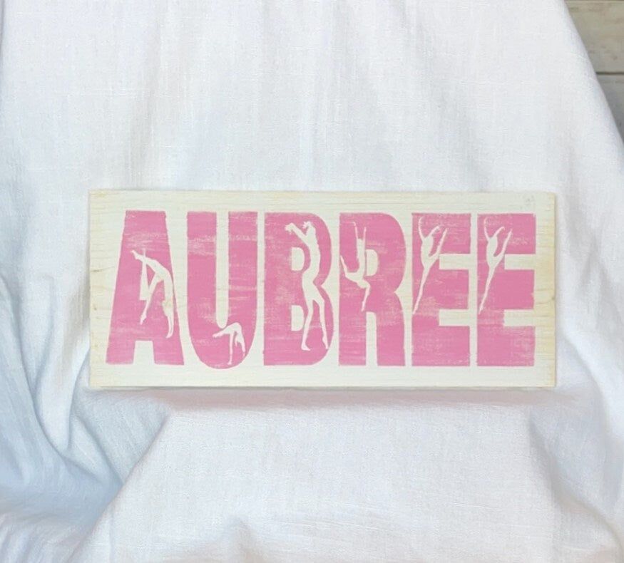 Gynmastics personalized name sign