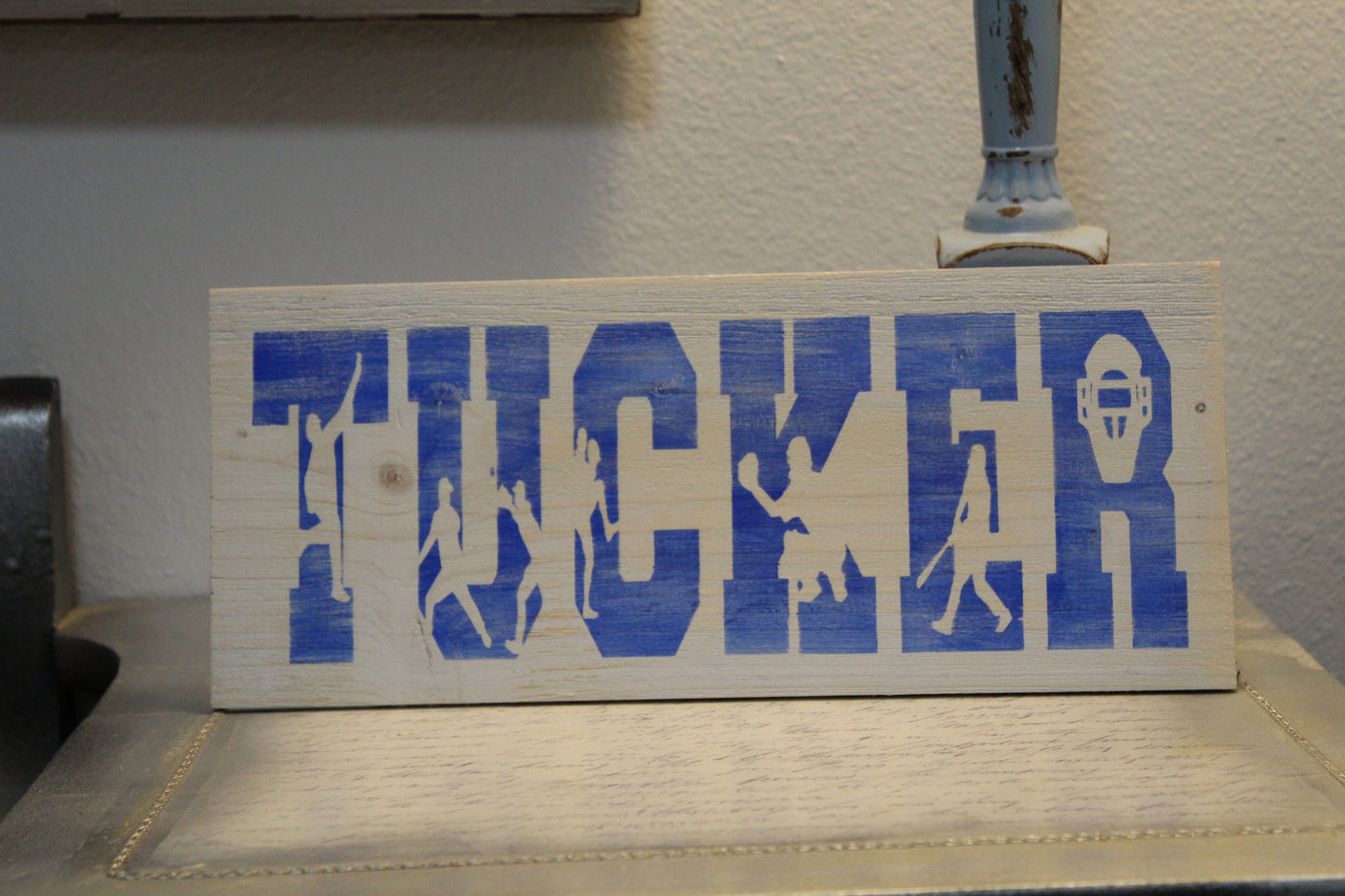 Baseball personalized name sign